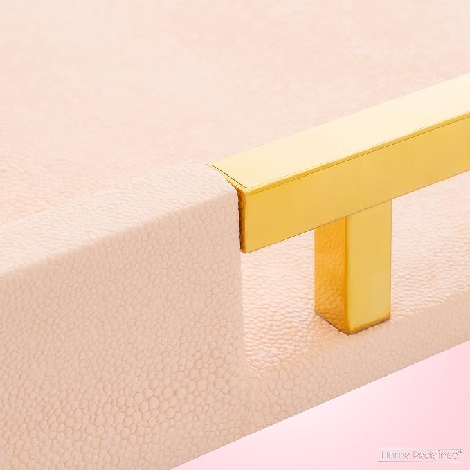 Home Redefined Modern Elegant 17.5"x12" Rectangle Baby Pink Tray Glossy - Image 7