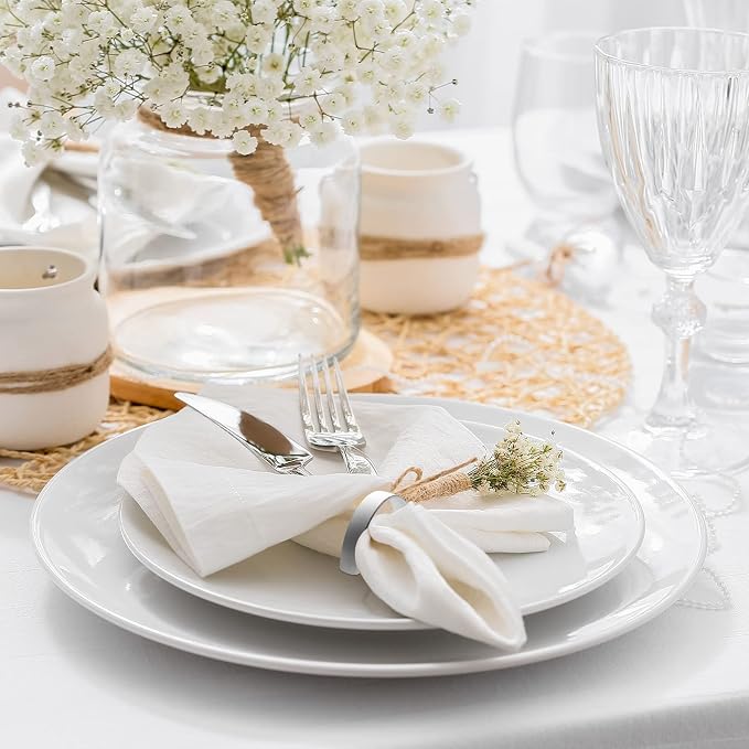 20 Pcs Stainless Steel Napkin Rings Metal Napkin Ring Holders Fall Thanksgiving - Image 6