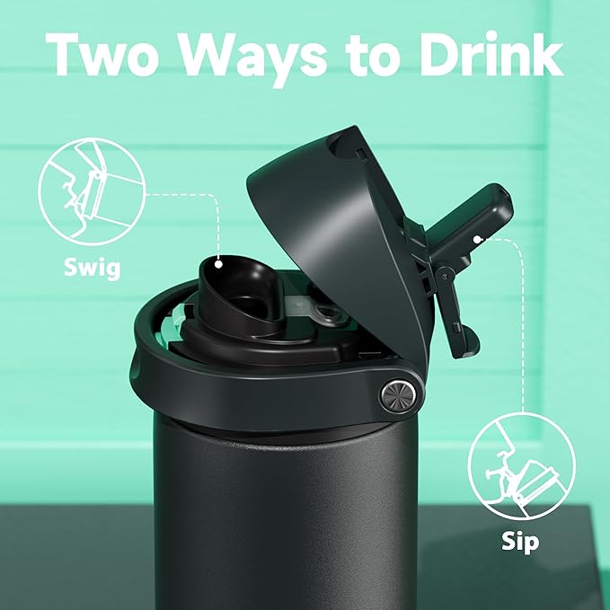 24 oz Insulated Water Bottle for Sports: Meoky Stainless Steel Water Bottle - Image 2