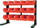 Performance Tool W5186 15-Bin Table Top Storage Organizer Rack | Powder-coated by PerformanceTool