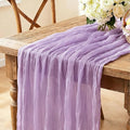 6Pcs Lilac Table Runner, 10FT Rustic Gauze Lavender Table Runner 35*120inch by Miucat