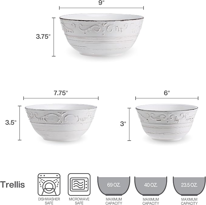 Pfaltzgraff Trellis Serving Bowls - Image 2