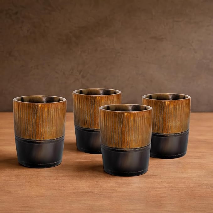 Handicrafts Home Viking Horn Shot Glasses Set of 8, Handmade Natural Ox Horn - Image 5