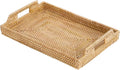 Rattan Rectangular Serving Tray by Kmelep