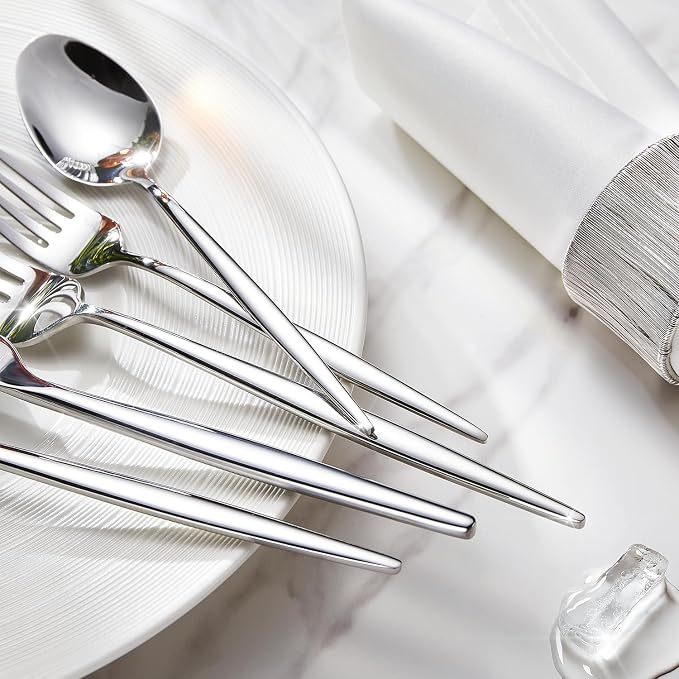 4-Piece Salad Fork Set, 18/10 Stainless Steel Dessert Forks | Mirror Polished - Image 4