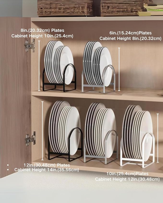 LINFIDITE 2 Pack Kitchen Plate Holder Organizer - Image 8