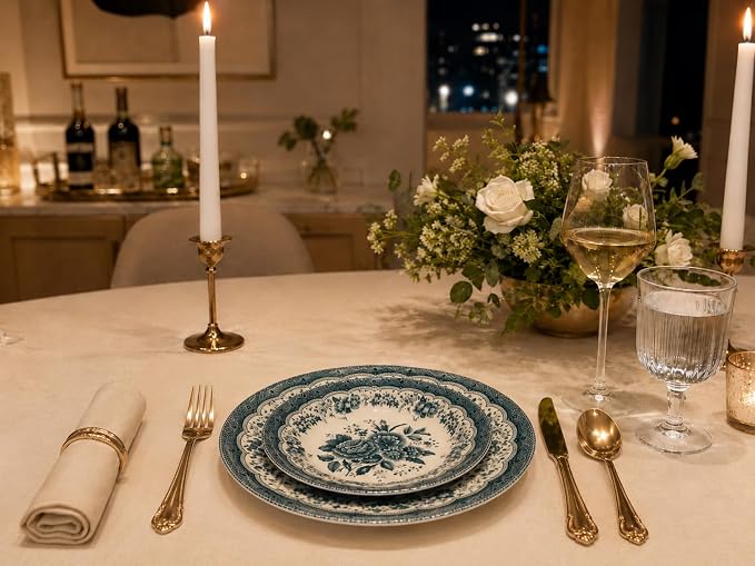Royal 24-Piece Porcelain Dinnerware Set - Image 8