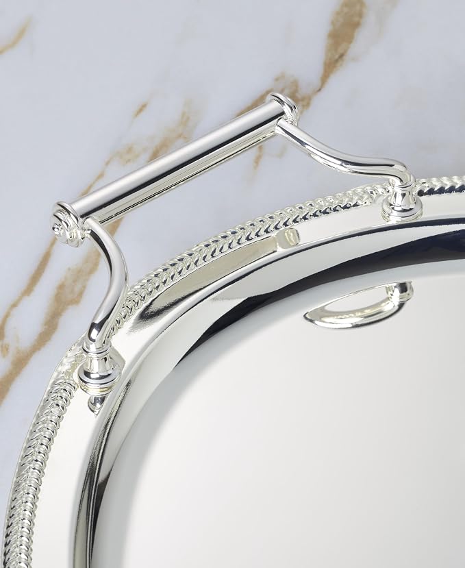 Reed & Barton Oval Silverplate Serving Tray - Image 3