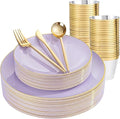 bUCLA 150PCS Purple Plastic Plates by BUCLA