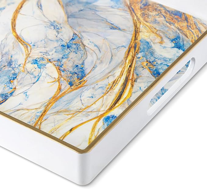 White Serving Trays, Plastic Rectangular Serving Tray - Image 6