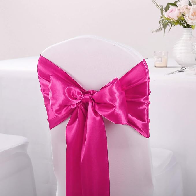 5-Pack Satin Table Runner Fuchsia 12 x 108 inches Long, Table Runners - Image 7