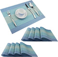 PIGCHCY Placemats Set of 8 Washable Durable Placemat Vinyl Heat Resistant by PIGCHCY