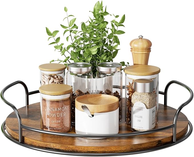 LAMU Lazy Susan Organizer, Table Top, Countertop, Spice Organization, 1 Pack - Image 9