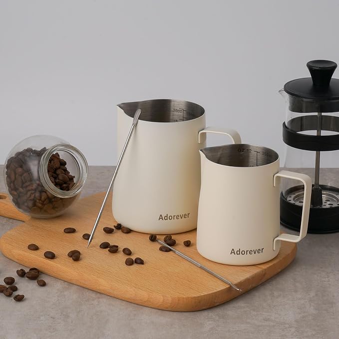 Milk Frothing Pitcher, 600ml/20oz Steaming Pitchers Stainless Steel Milk Coffee - Image 5