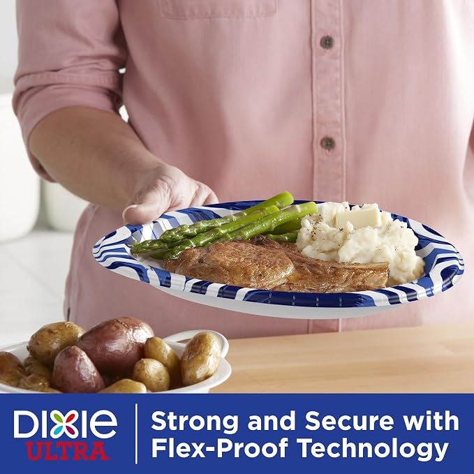 Dixie Ultra, Large Paper Plates, 10 Inch, 3X Stronger*, Heavy Duty, - Image 4