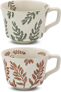 11 oz Ceramic Coffee Mug, Stoneware Teacup by LINVIA