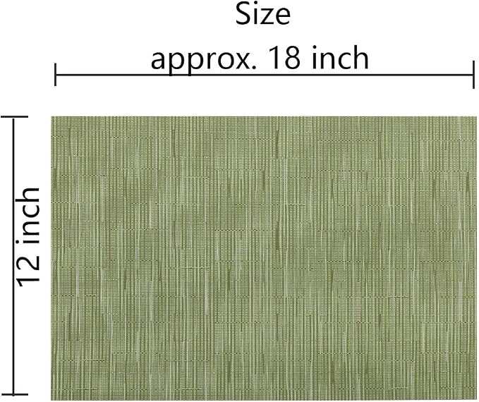 SHACOS Placemats Set of 4 Woven Vinyl Place Mats - Image 2