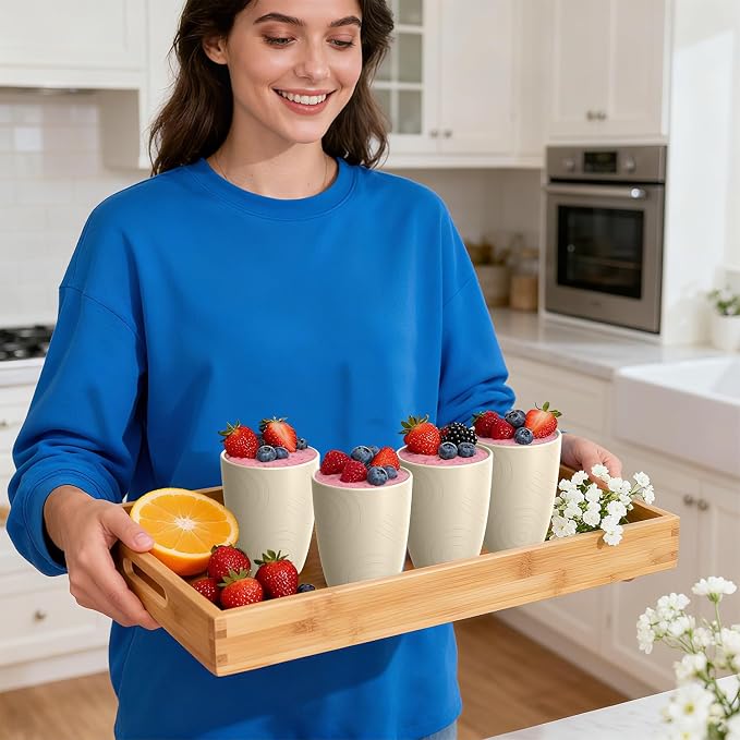 Unbreakable Wheat Straw Cups, Alternative to Plastic Cups Set 6 PCS, 16 OZ - Image 9