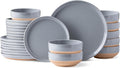 AmorArc Dinnerware Sets for 8, 24 Pieces Ceramic Plates and Bowls Set | Scratch by AmorArc