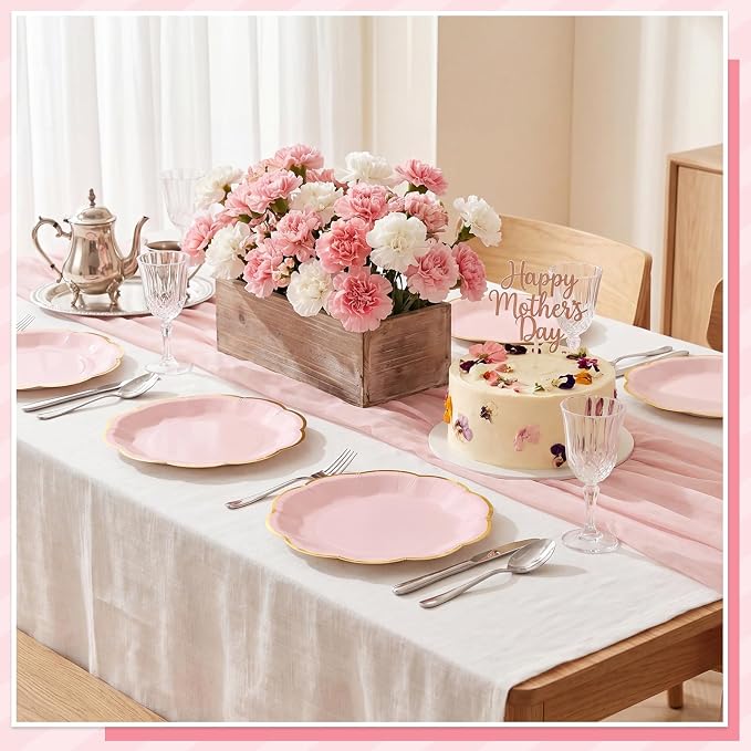 NatNarr 30 Pcs Pink Plates - Image 6