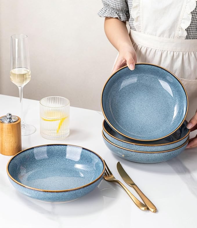 AmorArc 8.5'' Large Pasta Bowls, 36oz Ceramic Salad Serving Bowls Set of 6 - Image 6