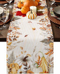 White Golden-Yellow Pumpkin Fall Table Runner 72 Inches Long, Thanksgiving by Unknown
