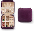 ZPROW Plush Velvet Travel Jewelry Case, Travel Jewelry Organizer, Jewelry by ZPROW