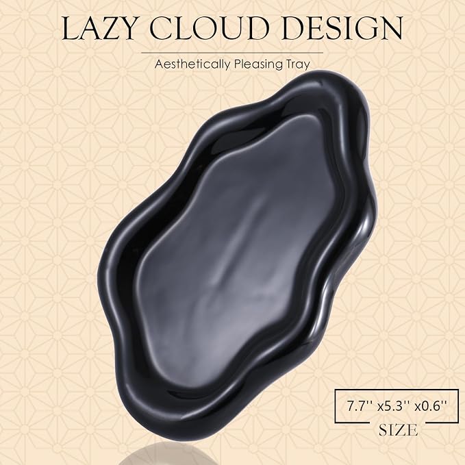 CCINPPY Ceramic Cloud Jewelry Tray Trinket Dish Key Bowl Nightstand Decor | - Image 2