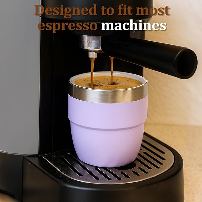 Zenbo 4 oz Espresso/Coffee Cups, Ceramic-Lined Double Wall Vacuum Insulated - Image 5