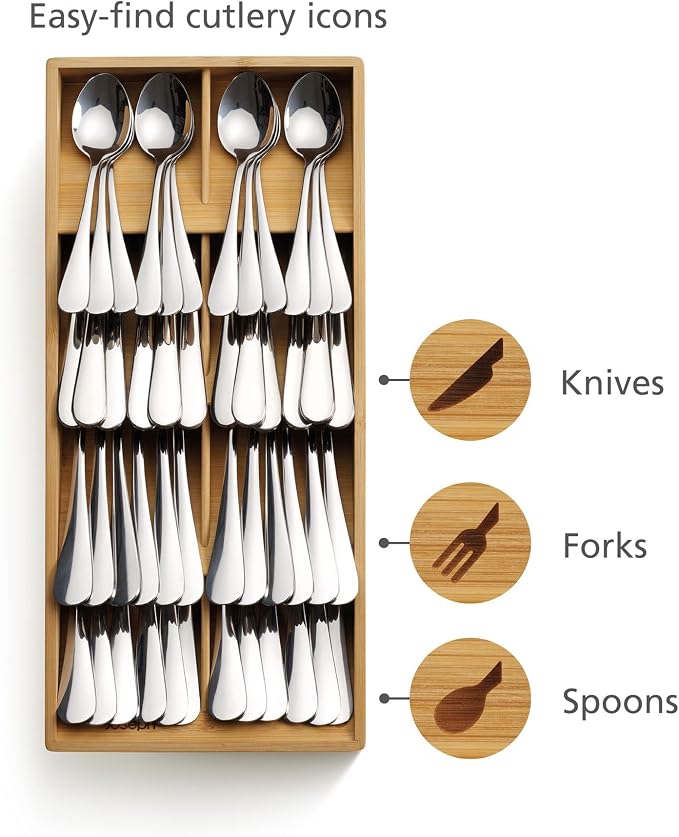 Joseph Joseph Drawer Store Large Compact Flatware, Cutlery Drawer Organizer - Image 2