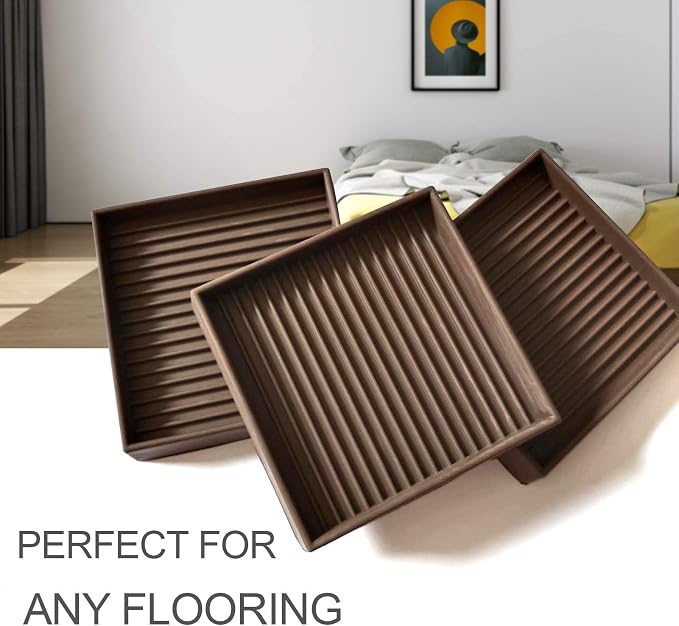 Furniture Coasters 4 Pcs 4” Furniture Caster Cups - Image 2
