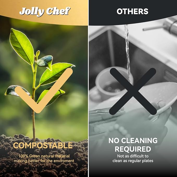 Compostable Heavy Duty Plates   Eco-Friendly Disposable Paper - Image 9