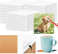 60 Pcs Ceramic Tiles for Crafts 4x4 inches and self-Adhesive Cork mat, unglazed by Anpuimult
