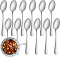 36 Pcs Teaspoons Set, Food-Grade Stainless Steel Spoons Silverware, Cutlery Tea by WISKEMA