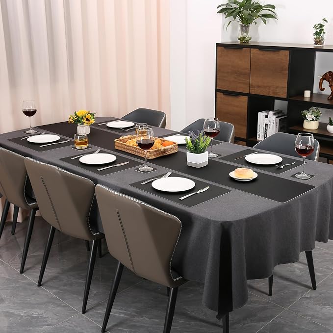Table Runners 72 Inch Long, Dual-Sided Faux Leather Table Runner | Waterproof - Image 6