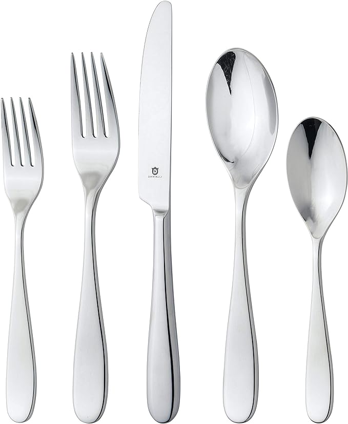 Silverware Set for 6 – 18/10 Stainless Steel Flatware, Mirror Finish, by DANIALLI