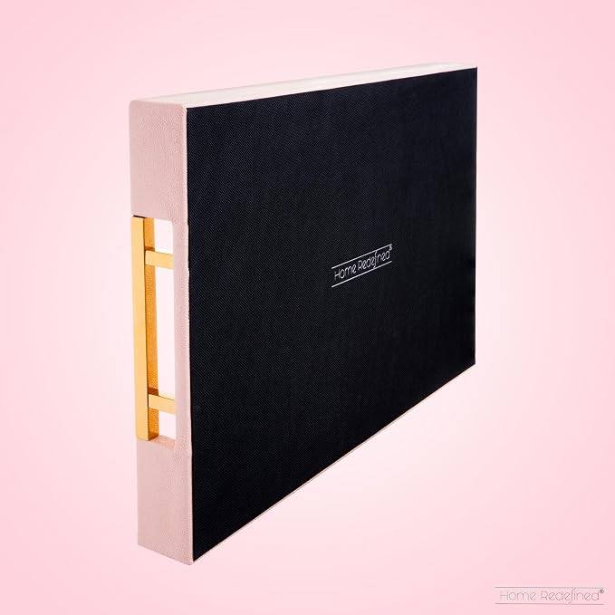 Home Redefined Modern Elegant 17.5"x12" Rectangle Baby Pink Tray Glossy - Image 6