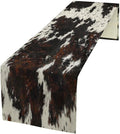 Cow Skin Print Table Runner, Cotton Linen Rustic Cottage Country Farm Animal by SHElifestyle