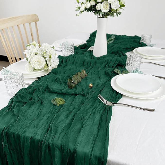 12 Pack Cheesecloth Table Runner 10Ft Christmas Gauze Boho Table Runners - Image 7