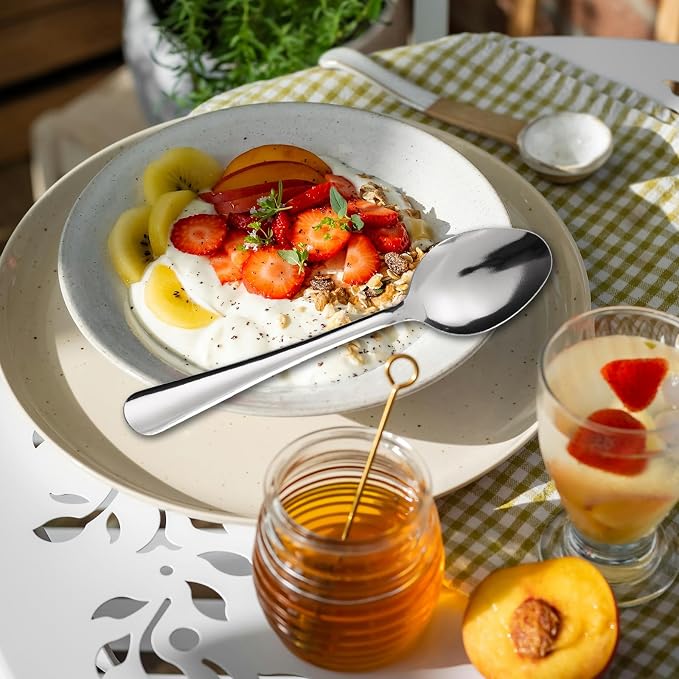 Windsor 60-Pcs Stainless Steel Dinner Spoons, Metal Spoons - Image 3