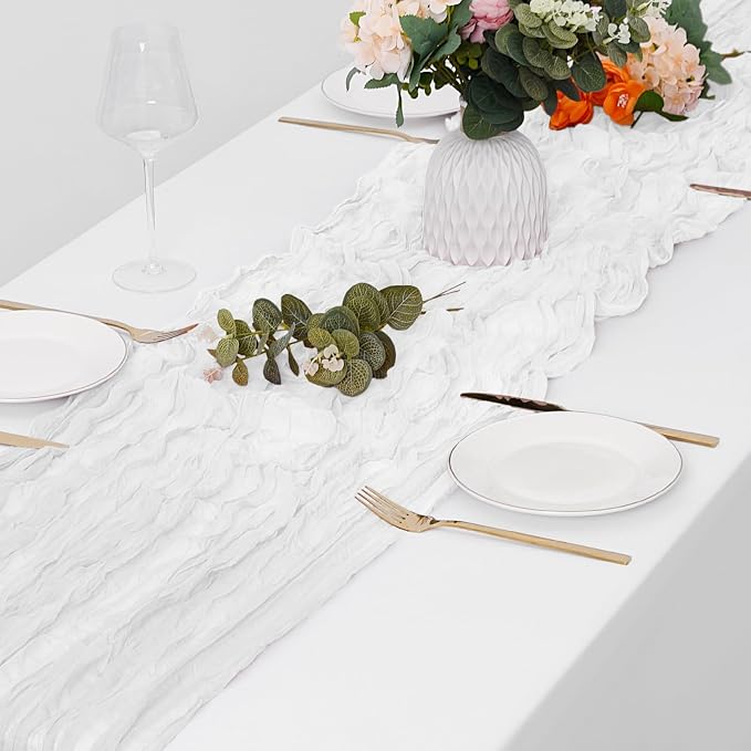 30 Pack White Cheesecloth Table Runner 17 x 108 inch Cheese Cloth Table Runners - Image 4