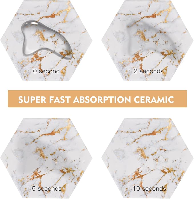 Marble Coaster Set for Table Protection, Home Decor, Bar Coasters - Image 6