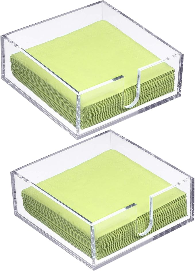 Boao 2 Pieces Acrylic Cocktail Napkin Holder by Boao