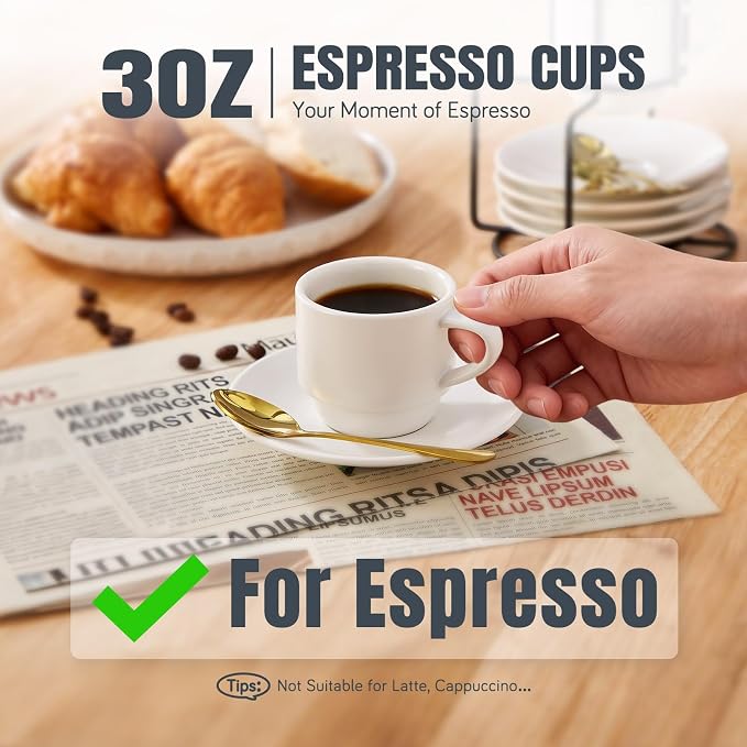Lareina Porcelain Stackable Espresso Cups - Image 2
