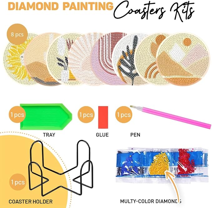 8 Pcs Bohemia Diamond Painting Kits | Diamond Painting Kits - Image 2