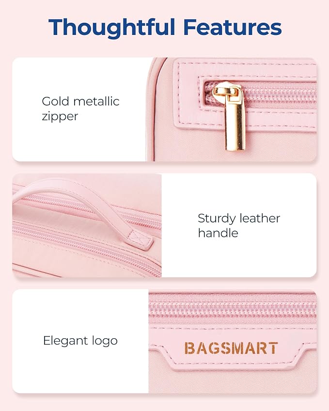 BAGSMART Travel Makeup Bag, Make Up Bag - Image 7