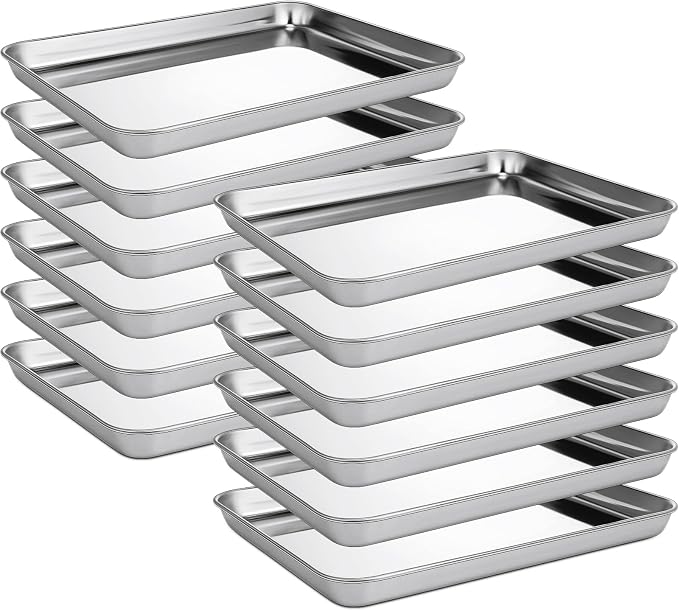 Zopeal 12 Pcs Metal Serving Trays by Zopeal