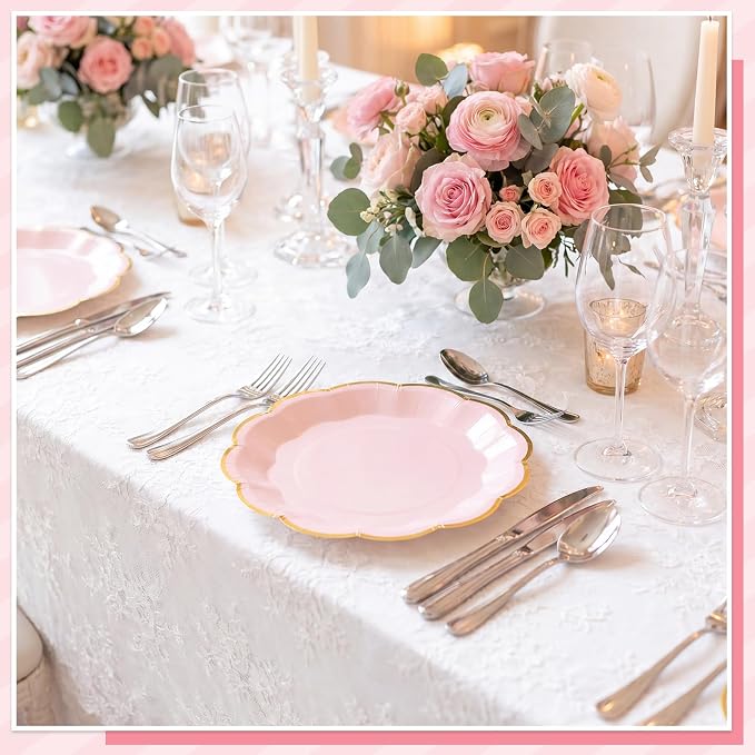 NatNarr 30 Pcs Pink Plates - Image 4