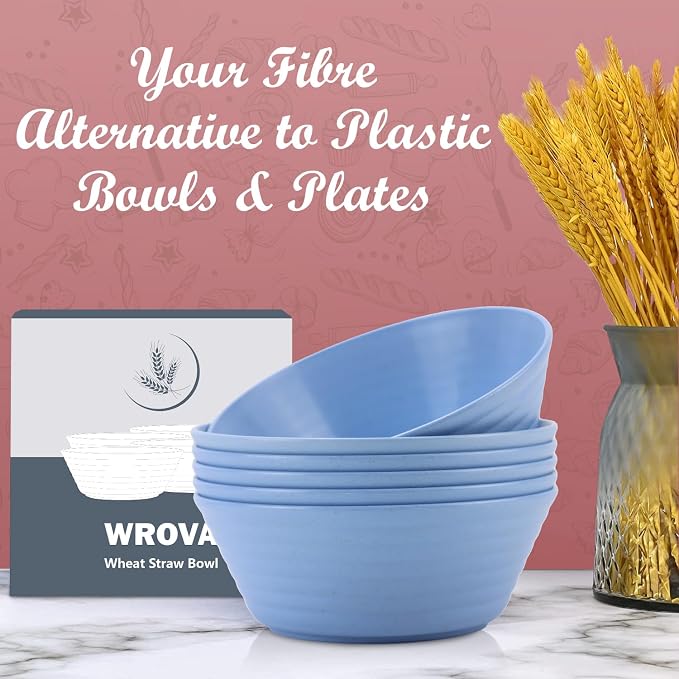 Wheat Straw Bowl Sets, Microwave and Dishwasher Safe Bowls, Super Big Bowl Sets - Image 4