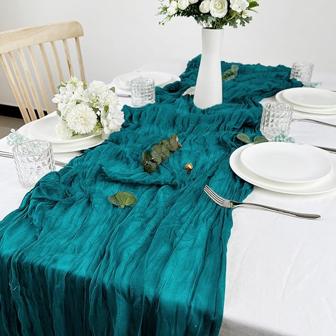 6 Pack Cheesecloth Table Runner 10Ft Christmas Gauze Boho Table Runners - Image 6